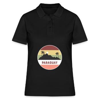 Paraguay Retro Pays et pays - Polo Femme - noir - Devant - Ailine (174cm)