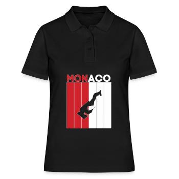 monaco Frontière nationale et pavillon - Polo Femme - noir - Devant - Ailine (174cm)
