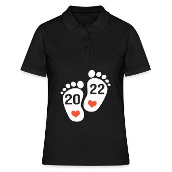 birth 2022 future dad future mom baby - Women's Polo Shirt - black - Front - Ailine (174cm)