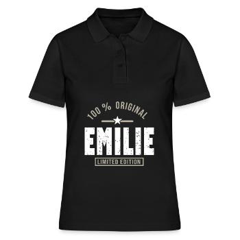 Emilie ORIGINAL personalized gift emilie first name - Women's Polo Shirt - black - Front - Ailine (174cm)