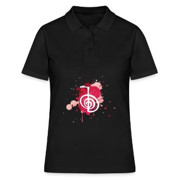 Idée cadeau de Reiki | Reiki Guérisons Maîtres Reiki - Polo Femme - noir - Devant - Ailine (174cm)