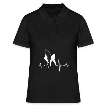 Pêcheur, pêcheur, battement de coeur - Polo Femme - noir - Devant - Ailine (174cm)
