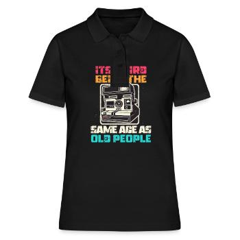 Vintage | Classic | Classic | Old - Women's Polo Shirt - black - Front - Ailine (174cm)