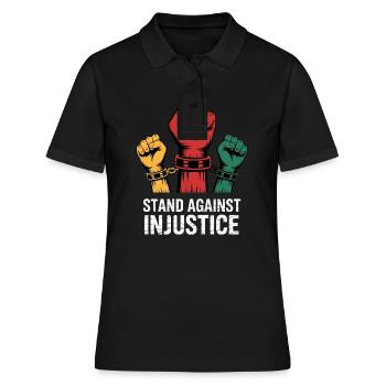 S’opposer à l’injustice pour les fiers - Polo Femme - noir - Devant - Ailine (174cm)