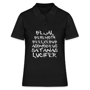 Satan Lucifer | Esthétique Occulte Grunge Gothique - Polo Femme - noir - Devant - Ailine (174cm)