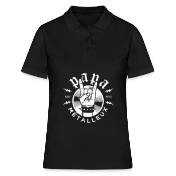 Papa Métalleux Métal music - Polo Femme - noir - Devant - Ailine (174cm)