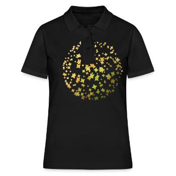 stars color ball 3 - Women's Polo Shirt - black - Front - Ailine (174cm)