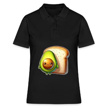 Toast à l’avocat - Polo Femme - noir - Devant - Ailine (174cm)