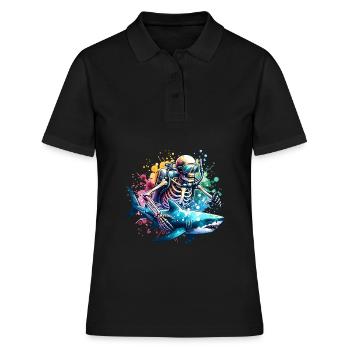Tauchen Taucher - Frauen Polo Shirt - Schwarz - Vorne - Ailine (174cm)