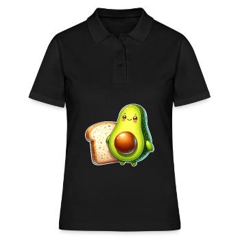 Toast à l’avocat - Polo Femme - noir - Devant - Ailine (174cm)