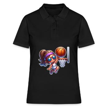 Basketball Basketball Basketball Femme - Polo Femme - noir - Devant - Ailine (174cm)