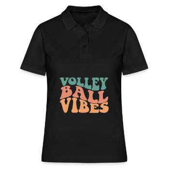 Ambiance de volleyball - Polo Femme - noir - Devant - Ailine (174cm)