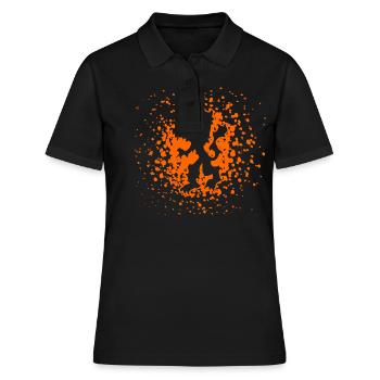 lion netherlands orange - Women's Polo Shirt - black - Front - Ailine (174cm)