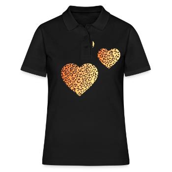 panther hearts - Women's Polo Shirt - black - Front - Ailine (174cm)