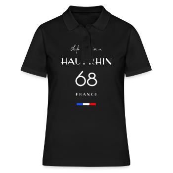Life in HAUT-RHIN Number 68 Alsace France - Polo Femme - noir - Devant - Ailine (174cm)