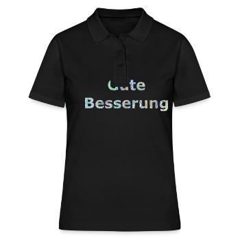 Gute Besserung - German for recovery - Women's Polo Shirt - black - Front - Ailine (174cm)