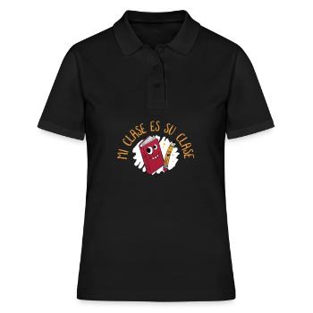 Spanischlehrerin Maestra Bilinguale Lehrerin - Frauen Polo Shirt - Schwarz - Vorne - Ailine (174cm)