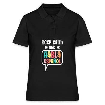 Spanischlehrerin Maestra Bilinguale Lehrerin - Frauen Polo Shirt - Schwarz - Vorne - Ailine (174cm)