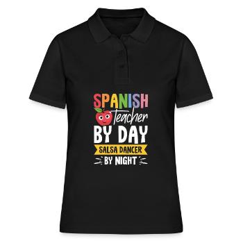 Spanischlehrerin Maestra Bilinguale Lehrerin - Frauen Polo Shirt - Schwarz - Vorne - Ailine (174cm)