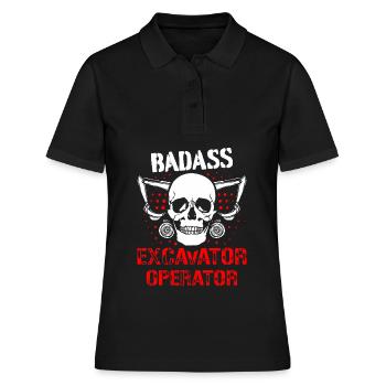 Ouvrier du bâtiment Bagger Totenkopf - Polo Femme - noir - Devant - Ailine (174cm)