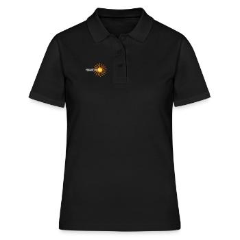 Du bist die Sonne - Frauen Polo Shirt - Schwarz - Vorne - Ailine (174cm)
