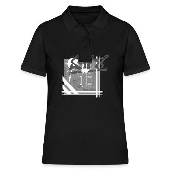 Skating style sk8 skateboard - Frauen Polo Shirt - Schwarz - Vorne - Ailine (174cm)