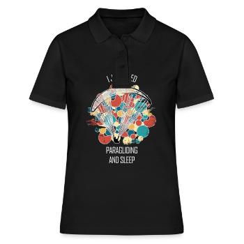 Paragliding Gleitschirm Paragleiter Paraglider - Women's Polo Shirt - black - Front - Ailine (174cm)