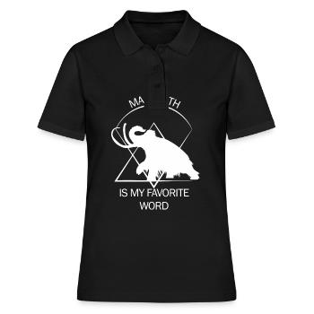 Lustiges Mammut Steinzeit Eiszeit Design Urzeit - Frauen Polo Shirt - Schwarz - Vorne - Ailine (174cm)