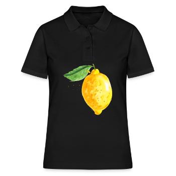 Zitrone - Frauen Polo Shirt - Schwarz - Vorne - Ailine (174cm)