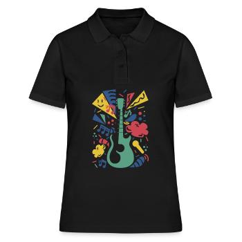 Symphonie de guitare colorée - Polo Femme - noir - Devant - Ailine (174cm)