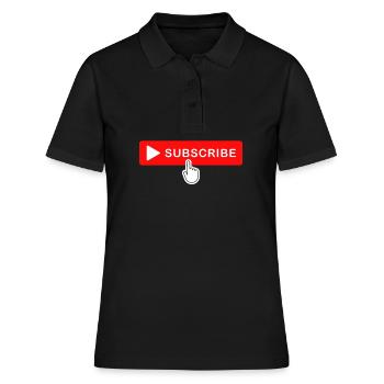 Abonnieren-Knopf-Klick-Icon-Design - Frauen Polo Shirt - Schwarz - Vorne - Ailine (174cm)