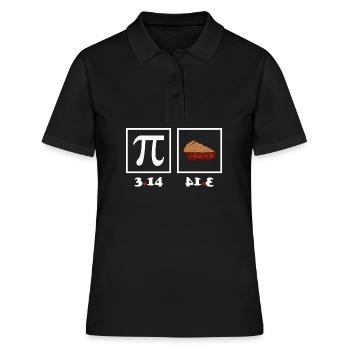 Pi Day Pie - Frauen Polo Shirt - Schwarz - Vorne - Ailine (174cm)