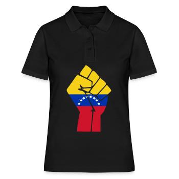 Drapeau du Poing du Venezuela - Polo Femme - noir - Devant - Ailine (174cm)