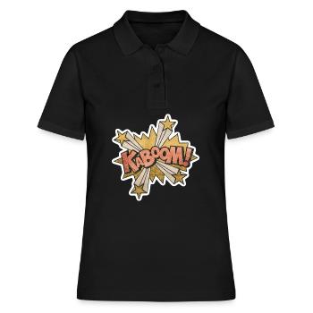 Action Pop Art Kabbom Comique - Polo Femme - noir - Devant - Ailine (174cm)