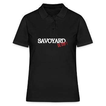 Savoyard de ouf (blanc) - Polo Femme - noir - Devant - Ailine (174cm)