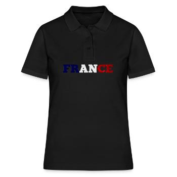 Frankreich - Frauen Polo Shirt - Schwarz - Vorne - Ailine (174cm)