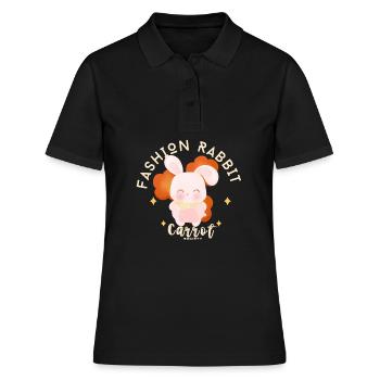 Rabbit Carrot Mode - Women's Polo Shirt - black - Front - Ailine (174cm)