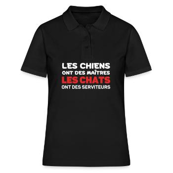 Chats et Chiens: Maîtres et Serviteurs - Polo Femme - noir - Devant - Ailine (174cm)