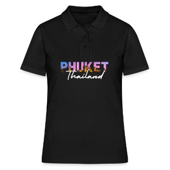 Phuket, Thailands Sonnenuntergang - Frauen Polo Shirt - Schwarz - Vorne - Ailine (174cm)