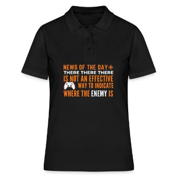 Hinweis, um den Feind zu finden - Frauen Polo Shirt - Schwarz - Vorne - Ailine (174cm)