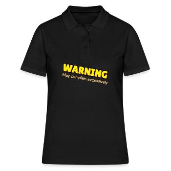 Warnung: Übermäßiges Klagen - Frauen Polo Shirt - Schwarz - Vorne - Ailine (174cm)