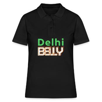 T-shirt Logo néon Delhi Belly - Polo Femme - noir - Devant - Ailine (174cm)