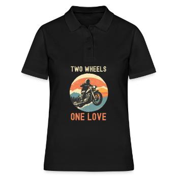 Deux Roues, Un Amour - Polo Femme - noir - Devant - Ailine (174cm)