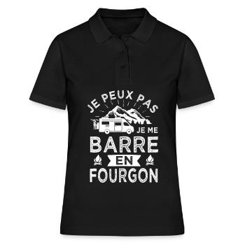 je peux pas barre en fourgon camping car - Polo Femme - noir - Devant - Ailine (174cm)