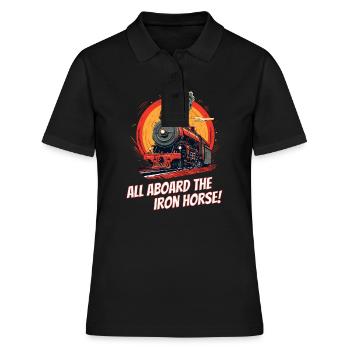 Tous à bord de l’Iron Horse - Polo Femme - noir - Devant - Ailine (174cm)