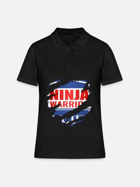 Ninja Warrior - Frauen Polo Shirt - Schwarz