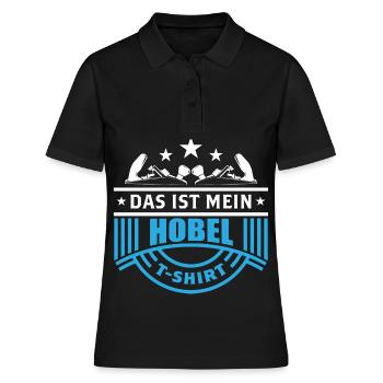 Tischler Schreiner Holz Zimmermann Hobel Geschenk - Frauen Polo Shirt - Schwarz - Vorne - Ailine (174cm)