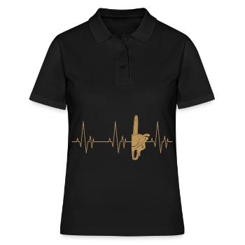 Cadeau de forestier bûcheron bûcheron forestier - Polo Femme - noir - Devant - Ailine (174cm)