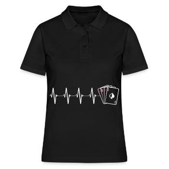 Poker Poker Ace Casino Hold'em All In Gift - Polo Femme - noir - Devant - Ailine (174cm)