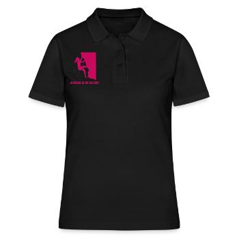 L’escalade est ma thérapie Bloc - Polo Femme - noir - Devant - Ailine (174cm)